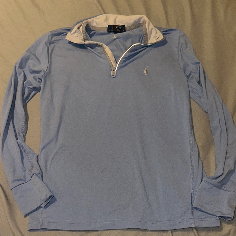 Polo by Ralph Lauren Men's Sky Blue Quarter-Zip Pullover